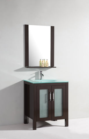 Image of Legion WT9104 SINK VANITY WITH MIRROR - NO FAUCET - Dark Chocolate WT9104