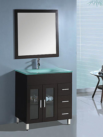 Image of Legion WT9109 SINK VANITY WITH MIRROR - NO FAUCET - ESPRESSO WT9109