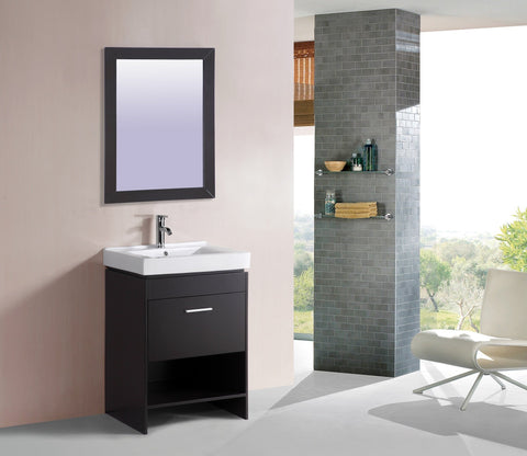 Image of Legion WT9144 SINK VANITY WITH MIRROR - NO FAUCET - Espresso WT9144
