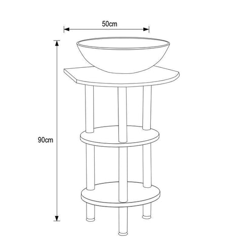 Image of Legion WTB030 SINK VANITY WITHOUT MIRROR AND FAUCET - Clear, Chrome WTB030