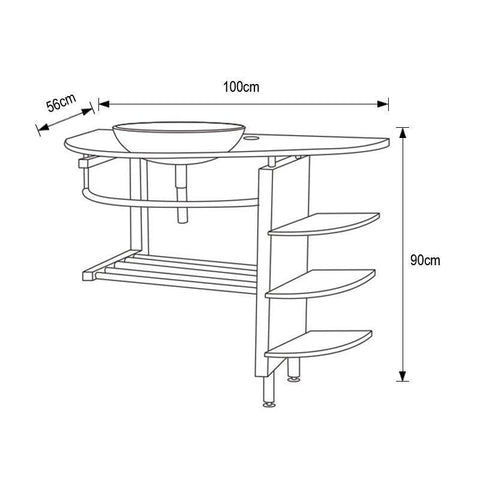 Image of Legion WTB034 SINK VANITY WITHOUT MIRROR AND FAUCET - Espresso WTB034