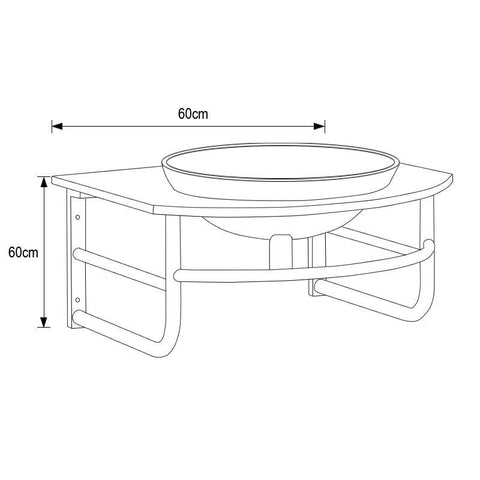 Image of Legion WTB072 SINK VANITY WITHOUT MIRROR AND FAUCET - Black WTB072