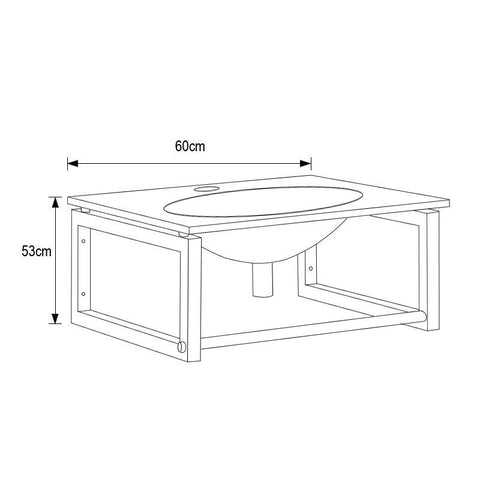 Image of Legion WTB074 SINK VANITY WITHOUT MIRROR AND FAUCET - Black WTB074