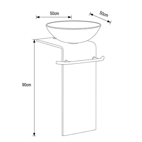 Image of Legion WTH70854 SINK VANITY WITHOUT MIRROR AND FAUCET - Frosted WTH70854