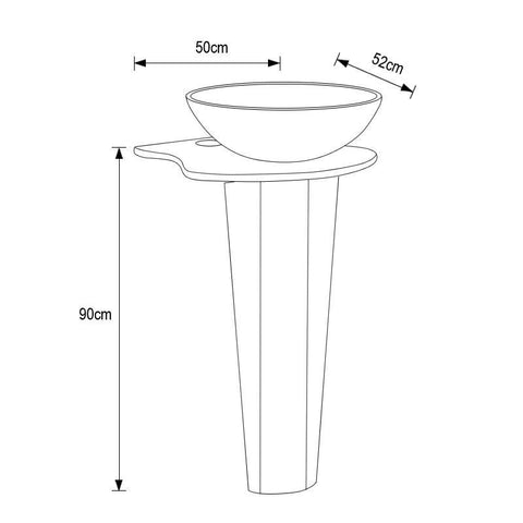 Image of Legion WTH70866 SINK VANITY WITHOUT MIRROR AND FAUCET - Black WTH70866