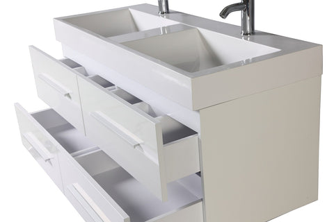 Image of Legion WTM8121 SINK VANITY WITH MIRROR - NO FAUCET - White WTM8121