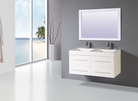 Image of Legion WTM8121 SINK VANITY WITH MIRROR - NO FAUCET - White WTM8121