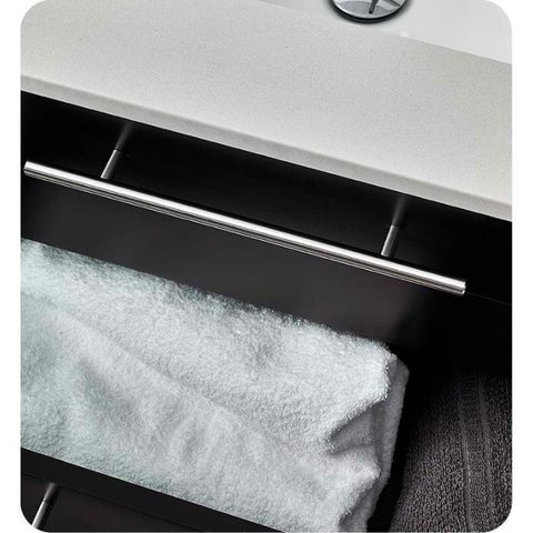 Image of Lucera 24" Espresso Modern Wall Hung Undermount Sink Vanity w/ Medicine Cabinet