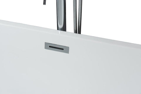 Image of Lure 59" Free Standing Acrylic Vintage Freestanding Bathtub w/ Chrome Drain