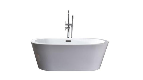 Image of Lure 67" Free Standing Acrylic Vintage Freestanding Bathtub w/ Chrome Drain