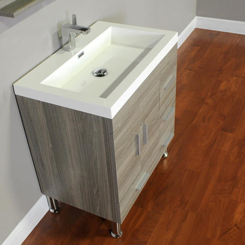 Image of Ripley Collection 30" Single Modern Bathroom Vanity - Gray AT-8050-G