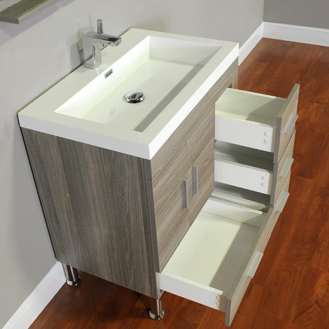 Image of Ripley Collection 30" Single Modern Bathroom Vanity - Gray AT-8050-G