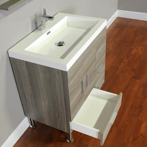 Image of Ripley Collection 30" Single Modern Bathroom Vanity - Gray AT-8050-G
