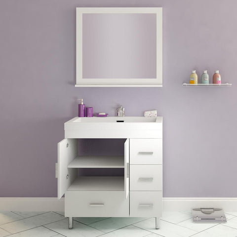 Image of Ripley Collection 30" Single Modern Bathroom Vanity - White AT-8050-W