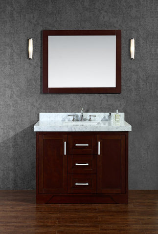 Image of Seacliff by Ariel Ashbury 42" Single Sink Vanity Set in Walnut SC-ASH-42-TWA