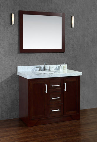 Image of Seacliff by Ariel Ashbury 42" Single Sink Vanity Set in Walnut SC-ASH-42-TWA