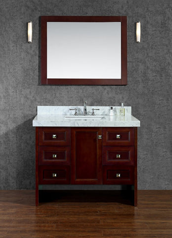 Image of Seacliff by Ariel Beckonridge 42" Single Sink Vanity Set in Walnut SC-BEC-42-SWA
