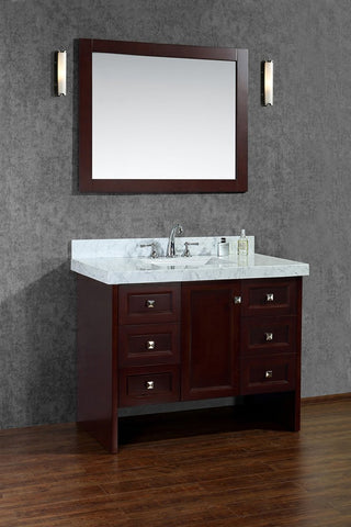 Image of Seacliff by Ariel Beckonridge 42" Single Sink Vanity Set in Walnut SC-BEC-42-SWA