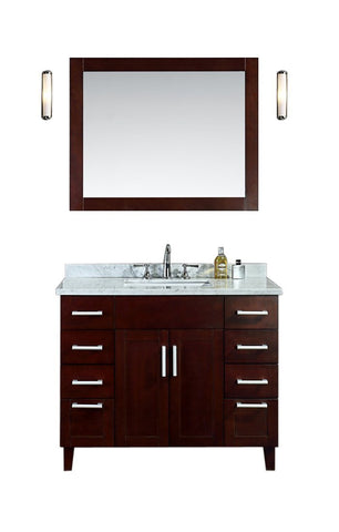 Image of Seacliff by Ariel Frampton 42" Single Sink Vanity Set in Walnut SC-FRA-42-TWA