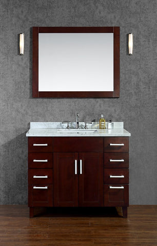 Image of Seacliff by Ariel Frampton 42" Single Sink Vanity Set in Walnut SC-FRA-42-TWA