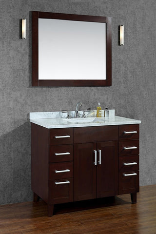 Image of Seacliff by Ariel Frampton 42" Single Sink Vanity Set in Walnut SC-FRA-42-TWA