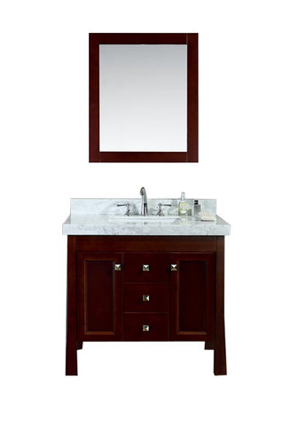 Image of Seacliff by Ariel Greenbrier 36" Single Sink Vanity Set in Walnut SC-GRE-36-SWA