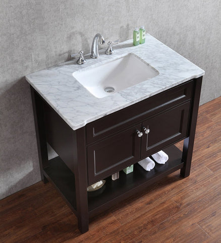 Image of Seacliff by Ariel Mayfield 36" Single Sink Vanity Set in Espresso SC-MAY-36-SES