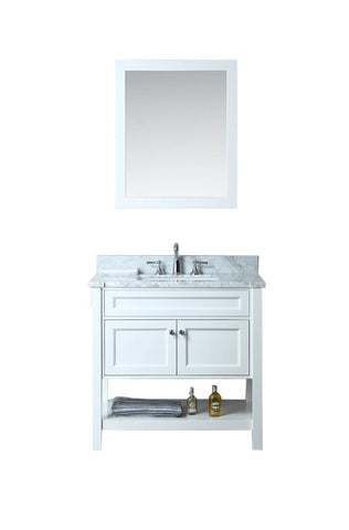 Image of Seacliff by Ariel Mayfield 36" Single Sink Vanity Set in White SC-MAY-36-SWH