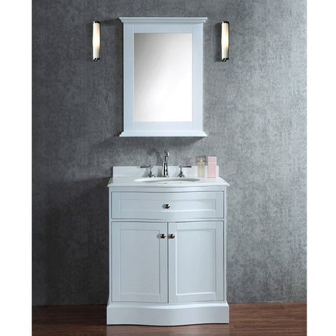 Image of Seacliff by Ariel Montauk 30" Single Sink Vanity Set in White SC-MON-30-SWH