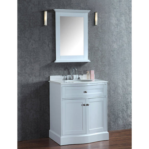 Image of Seacliff by Ariel Montauk 30" Single Sink Vanity Set in White SC-MON-30-SWH