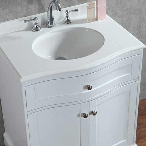 Image of Seacliff by Ariel Montauk 30" Single Sink Vanity Set in White SC-MON-30-SWH
