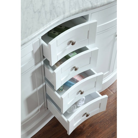 Image of Seacliff by Ariel Montauk 60" Double Sink Vanity Set in White SC-MON-60-SWH