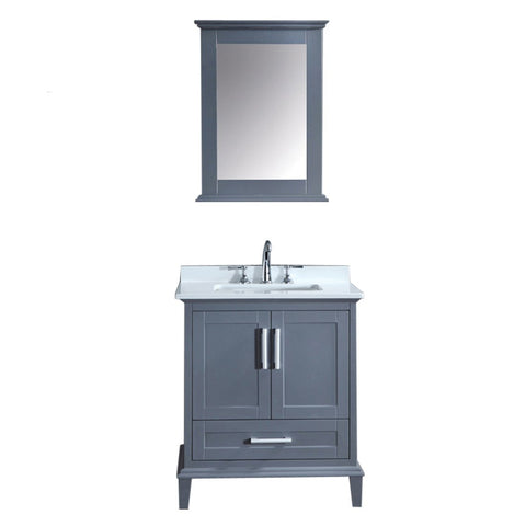Image of Seacliff by Ariel Nantucket 30" Single Sink Vanity Set in Whale Grey SC-NAN-30-SWG