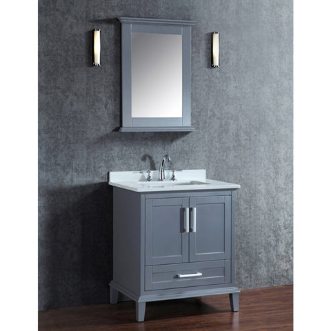 Image of Seacliff by Ariel Nantucket 30" Single Sink Vanity Set in Whale Grey SC-NAN-30-SWG