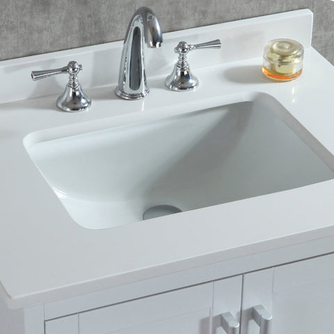 Image of Seacliff by Ariel Nantucket 30" Single Sink Vanity Set in White SC-NAN-30-SWH