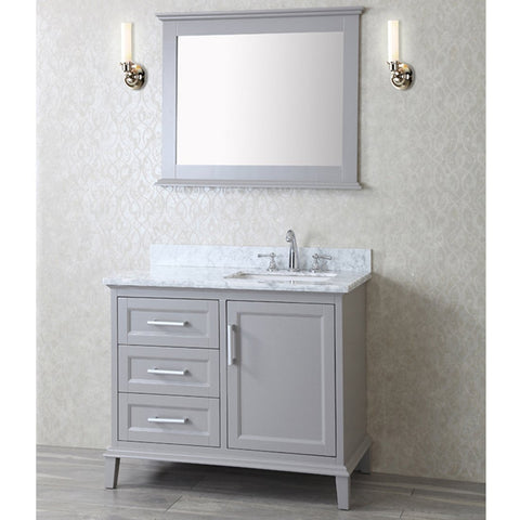 Image of Seacliff by Ariel Nantucket 42" Single Sink Vanity Set in Taupe Grey SC-NAN-42-STG
