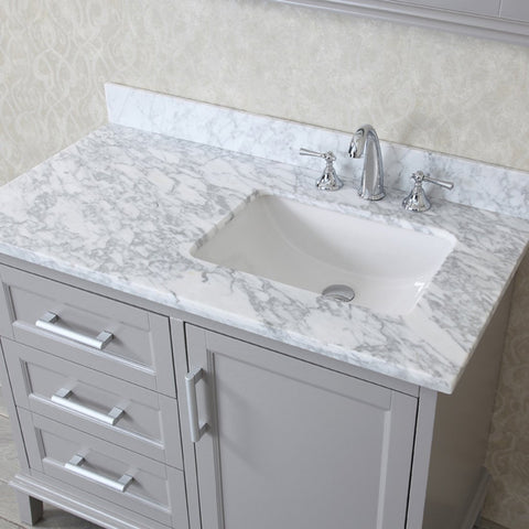 Image of Seacliff by Ariel Nantucket 42" Single Sink Vanity Set in Taupe Grey SC-NAN-42-STG