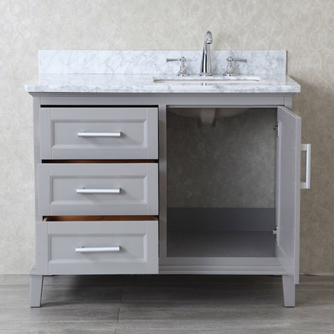 Image of Seacliff by Ariel Nantucket 42" Single Sink Vanity Set in Taupe Grey SC-NAN-42-STG