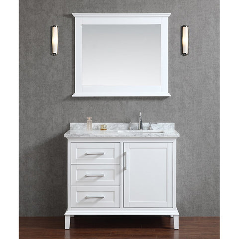 Image of Seacliff by Ariel Nantucket 42" Single Sink Vanity Set in White SC-NAN-42-SWH