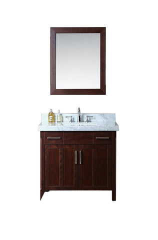 Image of Seacliff by Ariel Redford 36" Single Sink Vanity Set in Walnut SC-RED-36-TWA