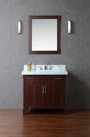 Image of Seacliff by Ariel Redford 36" Single Sink Vanity Set in Walnut SC-RED-36-TWA