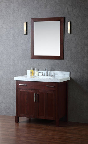 Image of Seacliff by Ariel Redford 36" Single Sink Vanity Set in Walnut SC-RED-36-TWA