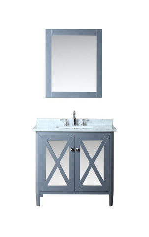 Image of Seacliff by Ariel Summit 36" Single Sink Vanity Set in Whale Grey SC-SUM-36-SWG