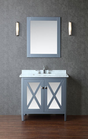 Image of Seacliff by Ariel Summit 36" Single Sink Vanity Set in Whale Grey SC-SUM-36-SWG