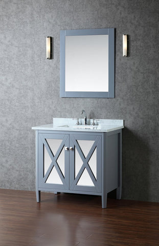 Image of Seacliff by Ariel Summit 36" Single Sink Vanity Set in Whale Grey SC-SUM-36-SWG