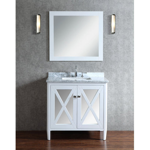 Image of Seacliff by Ariel Summit 36" Single Sink Vanity Set in White SC-SUM-36-SWH