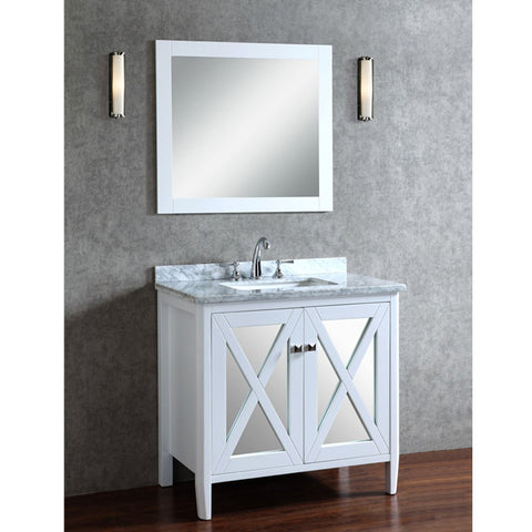Image of Seacliff by Ariel Summit 36" Single Sink Vanity Set in White SC-SUM-36-SWH