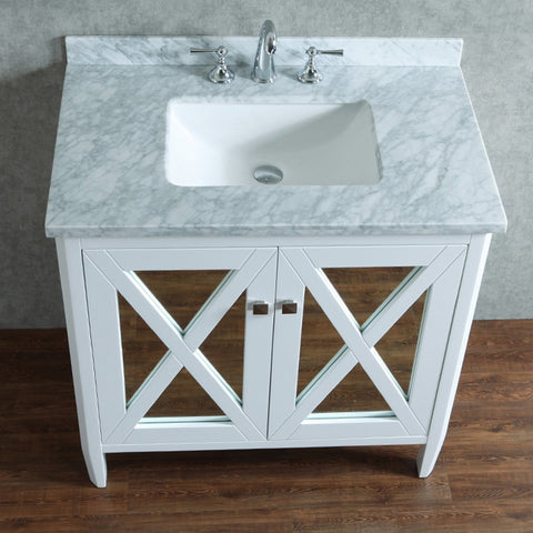Image of Seacliff by Ariel Summit 36" Single Sink Vanity Set in White SC-SUM-36-SWH