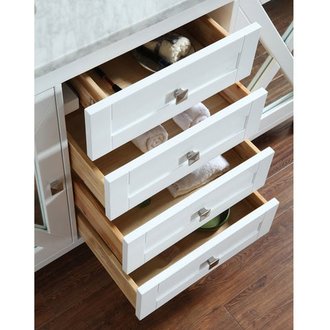 Image of Seacliff by Ariel Summit 60" Double Sink Vanity Set in White SC-SUM-60-SWH