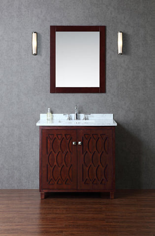 Image of Seacliff by Ariel Turnberry 36" Single Sink Vanity Set in Walnut SC-TUR-36-SWA